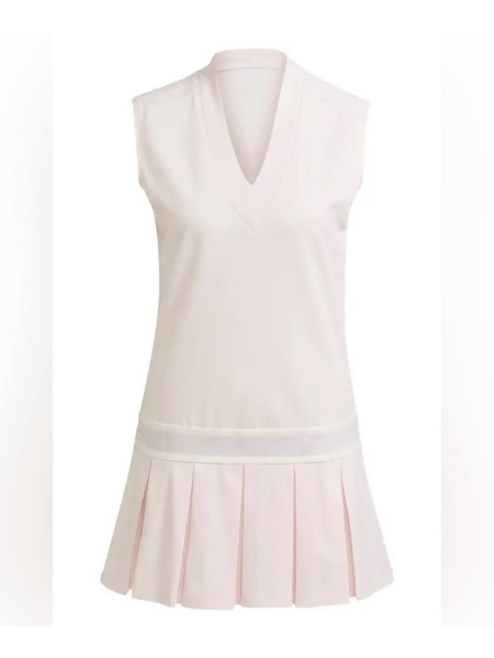 Adidas sleeveless V-neck dress in light pink